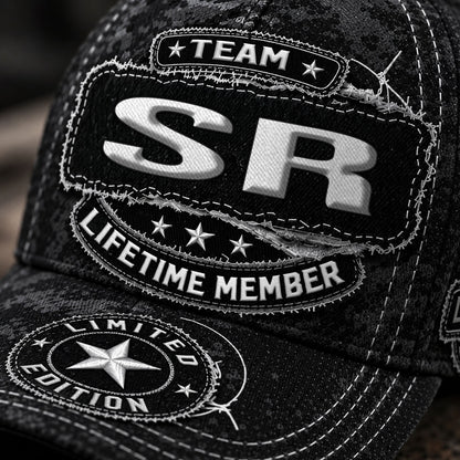 SR TC03 HH79  Personalized Black Camo Baseball Cap, Custom Name Family Hat