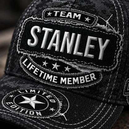STANLEY TC03 HH79  Personalized Black Camo Baseball Cap, Custom Name Family Hat