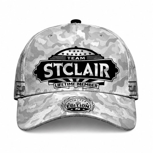 STCLAIR TC01 HH79 Team Your Name Hat, Personalized Camo Baseball Cap, Custom Family Gift, Gift for Him Her