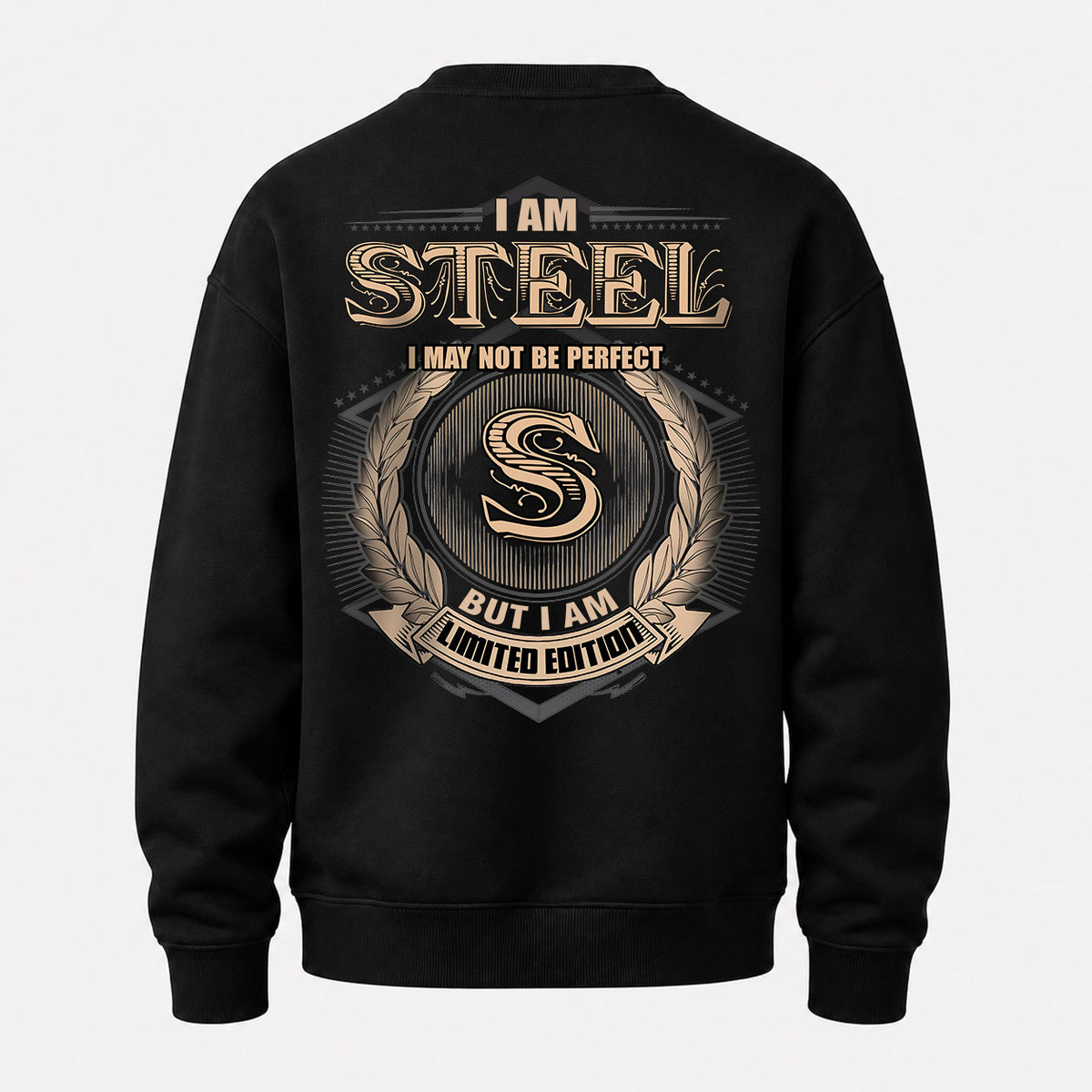 STEEL 2K-101–Personalized Name Quote Apparel “I Am NAME May Not Be Perfect But I Am Limited Edition”