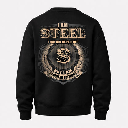 STEEL 2K-101–Personalized Name Quote Apparel “I Am NAME May Not Be Perfect But I Am Limited Edition”