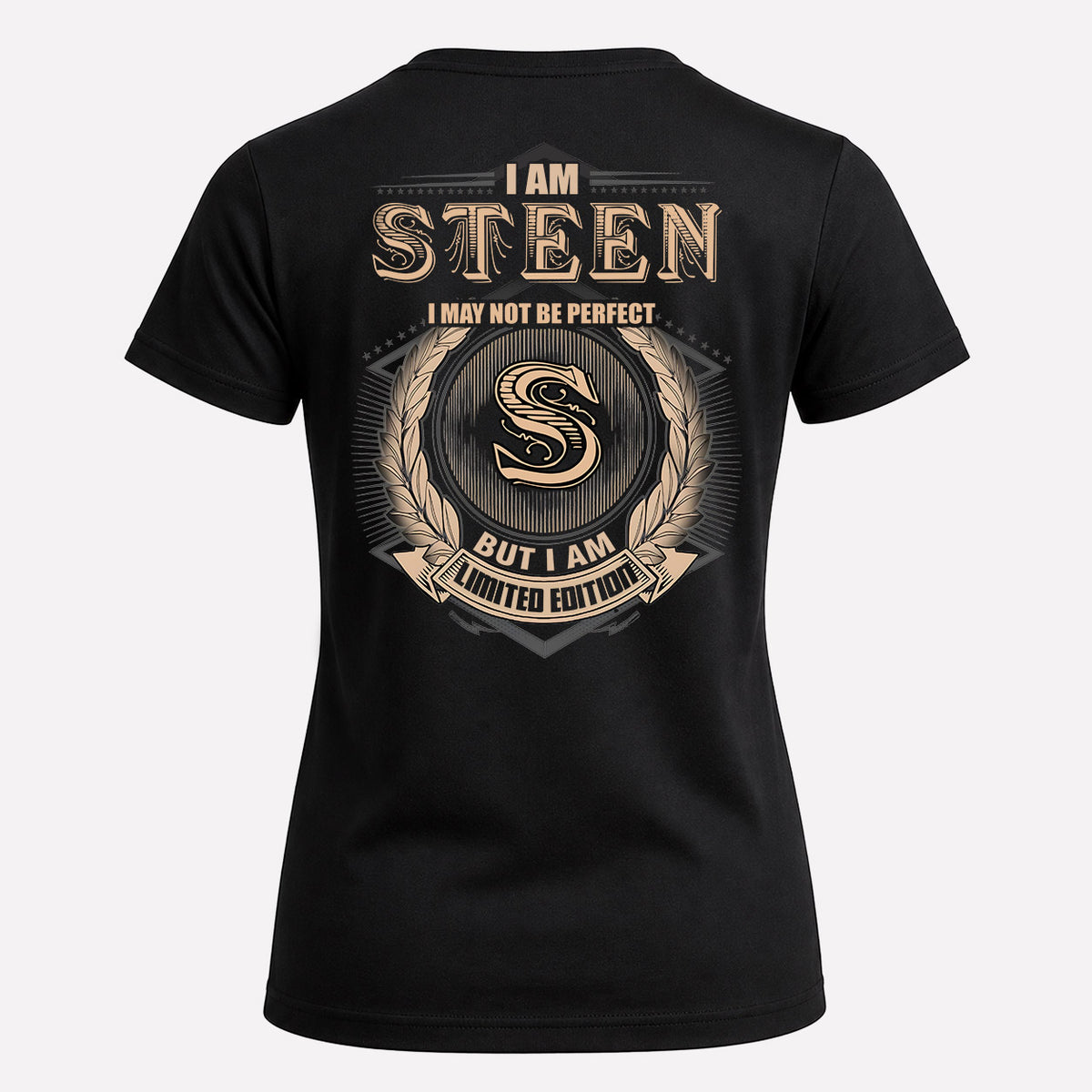 STEEN 2K-101–Personalized Name Quote Apparel “I Am NAME May Not Be Perfect But I Am Limited Edition”