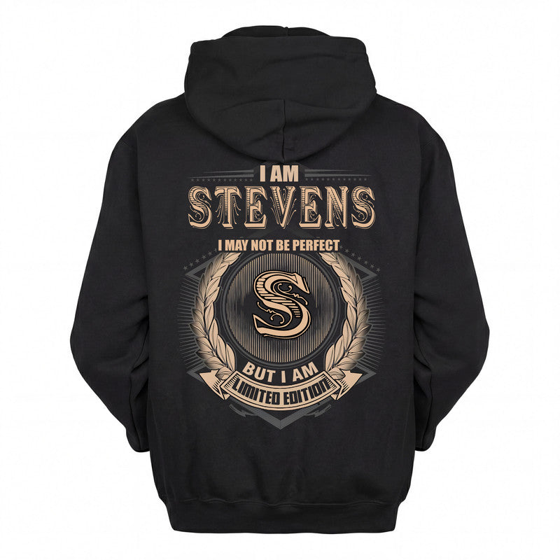 STEVENS 2K-101–Personalized Name Quote Apparel “I Am NAME May Not Be Perfect But I Am Limited Edition”