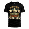 STEVEN TT898-K6-229 – Personalized Funny Camping Quote Apparel “The Adventure Begins When The WiFi Ends”