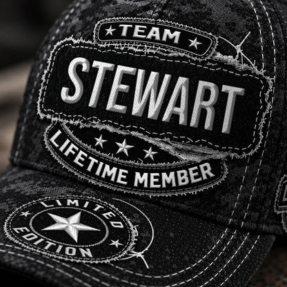 STEWART TC03 HH79  Personalized Black Camo Baseball Cap, Custom Name Family Hat
