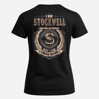 STOCKWELL 2K-101–Personalized Name Quote Apparel “I Am NAME May Not Be Perfect But I Am Limited Edition”