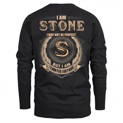 STONE 2K-101–Personalized Name Quote Apparel “I Am NAME May Not Be Perfect But I Am Limited Edition”