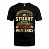 STUART TT898-K6-229 – Personalized Funny Camping Quote Apparel “The Adventure Begins When The WiFi Ends”
