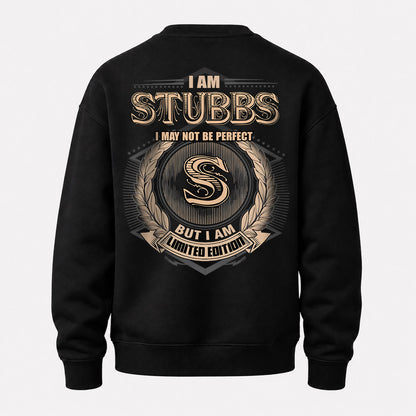 STUBBS 2K-101–Personalized Name Quote Apparel “I Am NAME May Not Be Perfect But I Am Limited Edition”