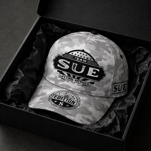 SUE TC01 HH79 Team Your Name Hat, Personalized Camo Baseball Cap, Custom Family Gift, Gift for Him Her