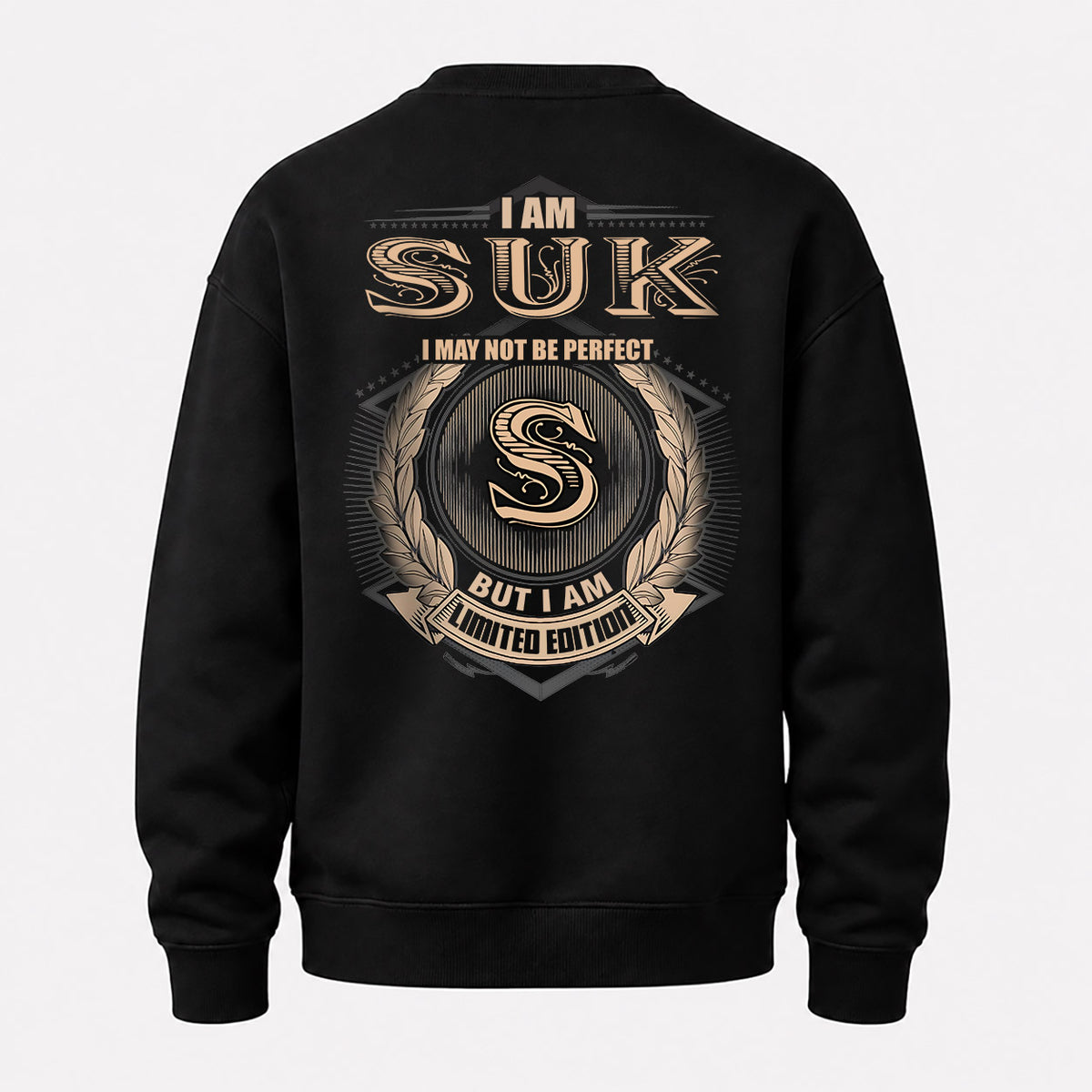 SUK 2K-101–Personalized Name Quote Apparel “I Am NAME May Not Be Perfect But I Am Limited Edition”