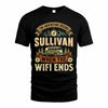 SULLIVAN TT898-K6-229 – Personalized Funny Camping Quote Apparel “The Adventure Begins When The WiFi Ends”