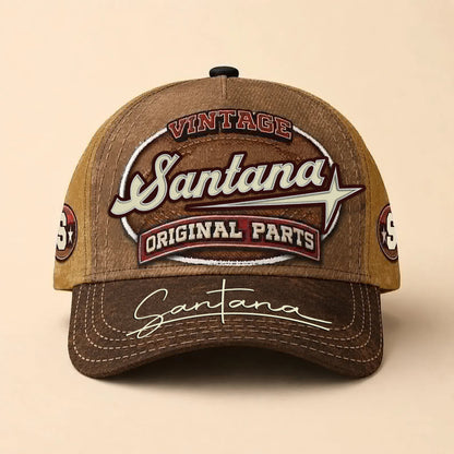 SANTANA TC02 HH79  Personalized Name Baseball Cap, Vintage Retro Hat, Custom Gift for Him & Her