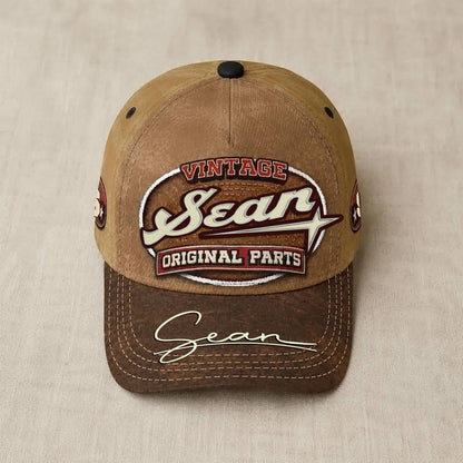 SEAN TC02 HH79  Personalized Name Baseball Cap, Vintage Retro Hat, Custom Gift for Him & Her