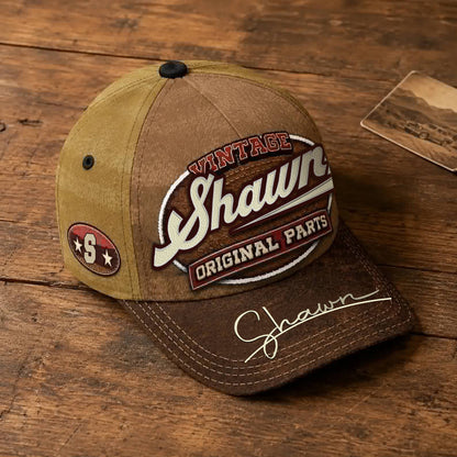 SHAWN TC02 HH79  Personalized Name Baseball Cap, Vintage Retro Hat, Custom Gift for Him & Her