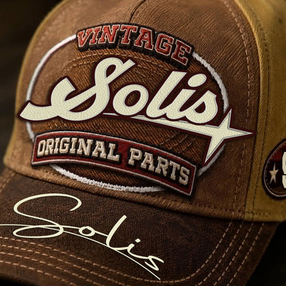 SOLIS TC02 HH79  Personalized Name Baseball Cap, Vintage Retro Hat, Custom Gift for Him & Her