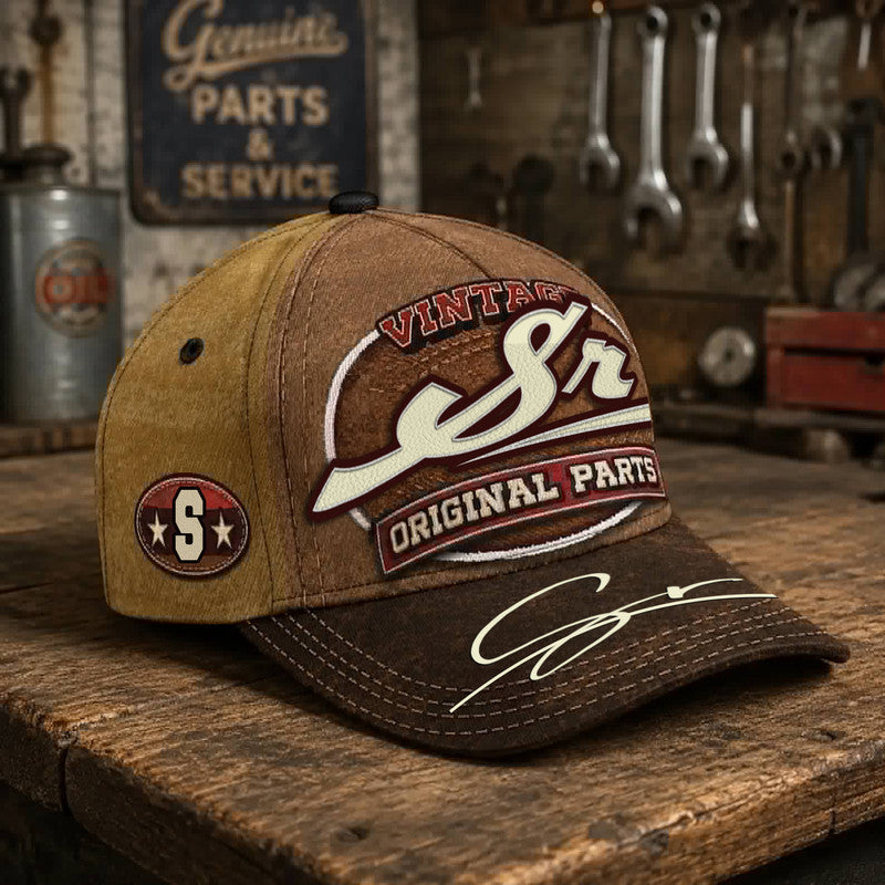 SR TC02 HH79  Personalized Name Baseball Cap, Vintage Retro Hat, Custom Gift for Him & Her