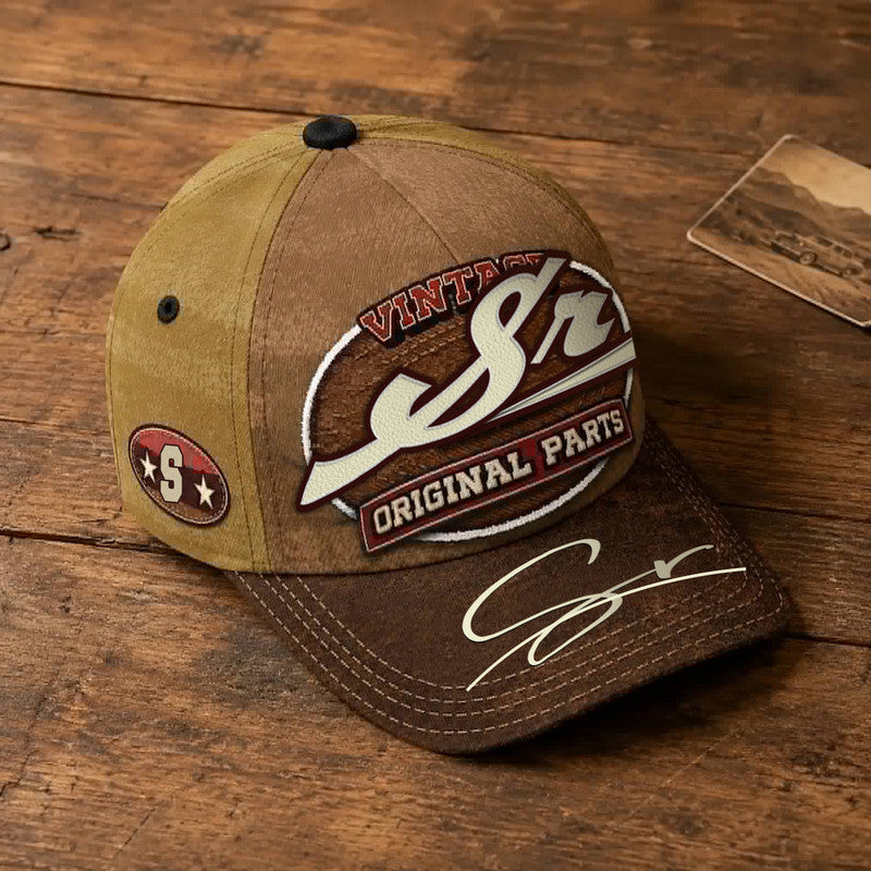 SR TC02 HH79  Personalized Name Baseball Cap, Vintage Retro Hat, Custom Gift for Him & Her