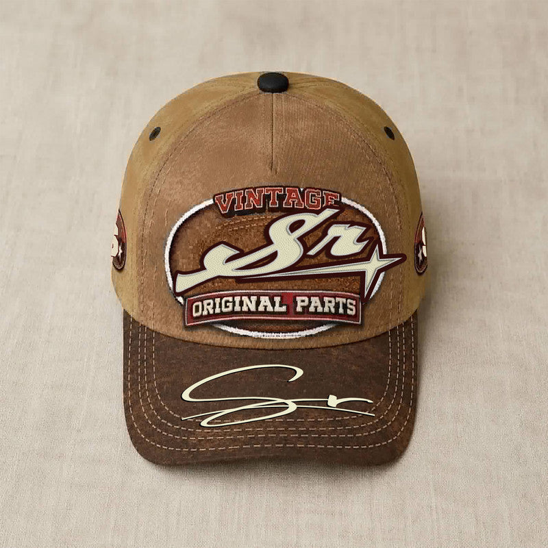 SR TC02 HH79  Personalized Name Baseball Cap, Vintage Retro Hat, Custom Gift for Him & Her