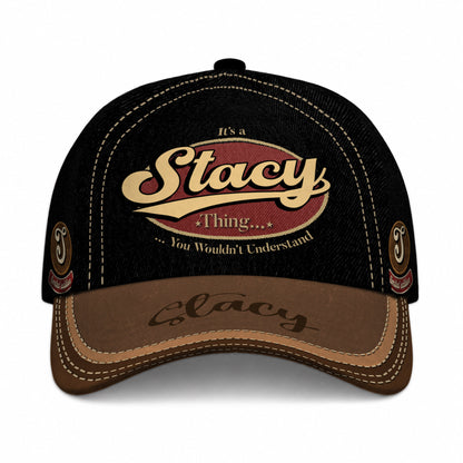 STACY  TC06 HH79 Personalized Distressed Baseball Cap, Custom Retro Trucker Hat, Statement Dad Cap
