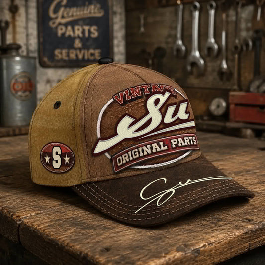 SU TC02 HH79  Personalized Name Baseball Cap, Vintage Retro Hat, Custom Gift for Him & Her