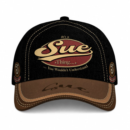 SUE  TC06 HH79 Personalized Distressed Baseball Cap, Custom Retro Trucker Hat, Statement Dad Cap
