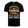 TANNER TT898-K6-229 – Personalized Funny Camping Quote Apparel “The Adventure Begins When The WiFi Ends”