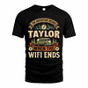 TAYLOR TT898-K6-229 – Personalized Funny Camping Quote Apparel “The Adventure Begins When The WiFi Ends”