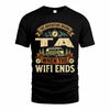 TA TT898-K6-229 – Personalized Funny Camping Quote Apparel “The Adventure Begins When The WiFi Ends”