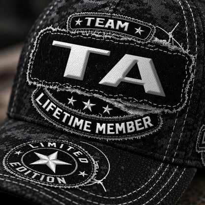 TA TC03 HH79  Personalized Black Camo Baseball Cap, Custom Name Family Hat