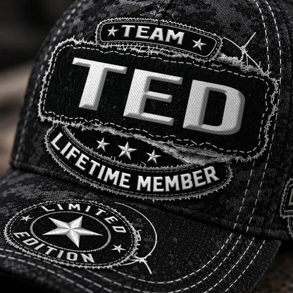 TED TC03 HH79  Personalized Black Camo Baseball Cap, Custom Name Family Hat