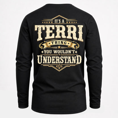 TERRI HH-F003–Personalized Name Quote Apparel “It’s an NAME Thing You Wouldn’t Understand”