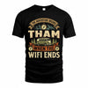 THAM TT898-K6-229 – Personalized Funny Camping Quote Apparel “The Adventure Begins When The WiFi Ends”