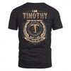 TIMOTHY 2K-101–Personalized Name Quote Apparel “I Am NAME May Not Be Perfect But I Am Limited Edition”