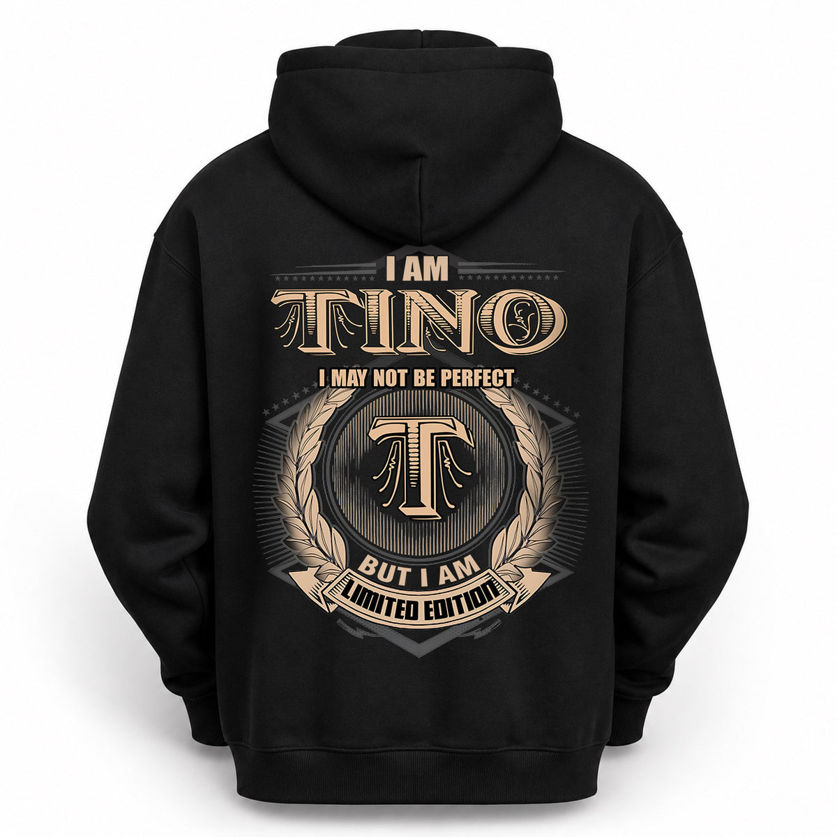 TINO 2K-101–Personalized Name Quote Apparel “I Am NAME May Not Be Perfect But I Am Limited Edition”