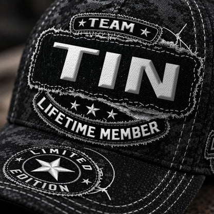 TIN TC03 HH79  Personalized Black Camo Baseball Cap, Custom Name Family Hat