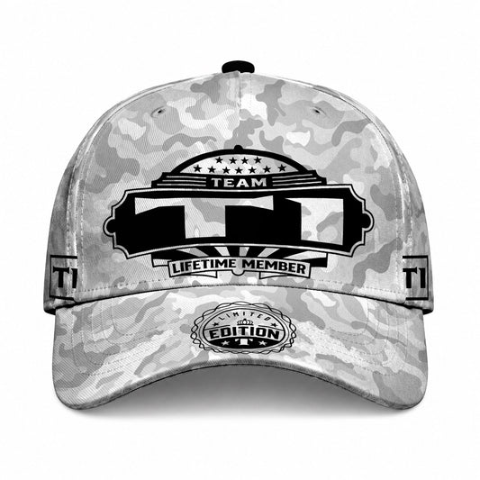 TI TC01 HH79 Team Your Name Hat, Personalized Camo Baseball Cap, Custom Family Gift, Gift for Him Her