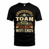 TOAN TT898-K6-229 – Personalized Funny Camping Quote Apparel “The Adventure Begins When The WiFi Ends”