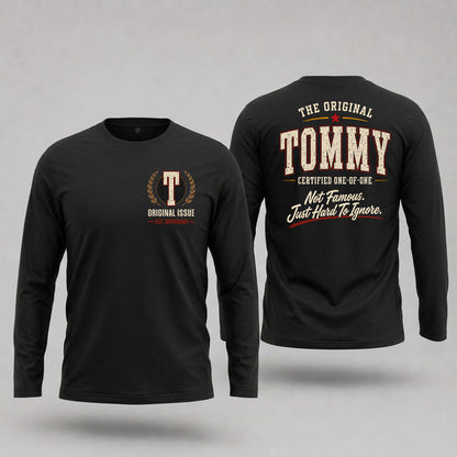 TOMMY W65-F6-168 – Personalized Original Issue Apparel “The Original NAME Certified One-of-One"