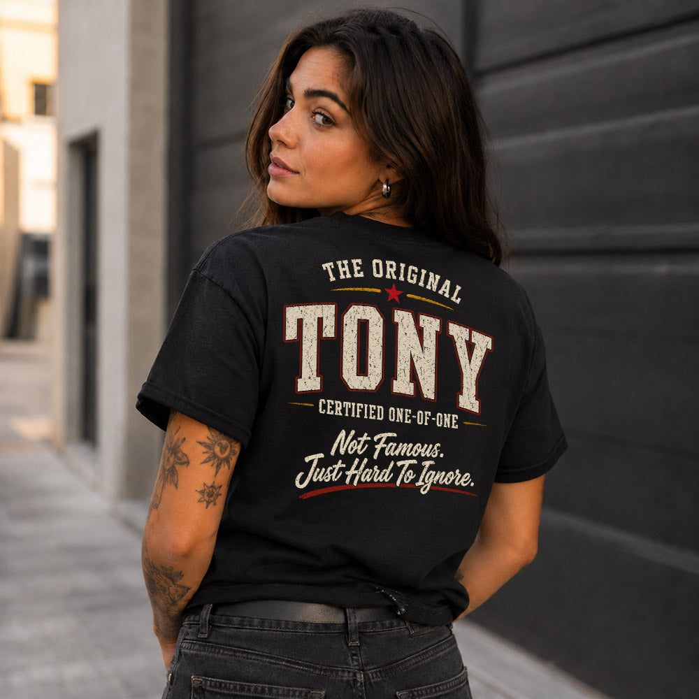 TONY W65-F6-168 – Personalized Original Issue Apparel “The Original NAME Certified One-of-One"