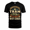 TRAM TT898-K6-229 – Personalized Funny Camping Quote Apparel “The Adventure Begins When The WiFi Ends”