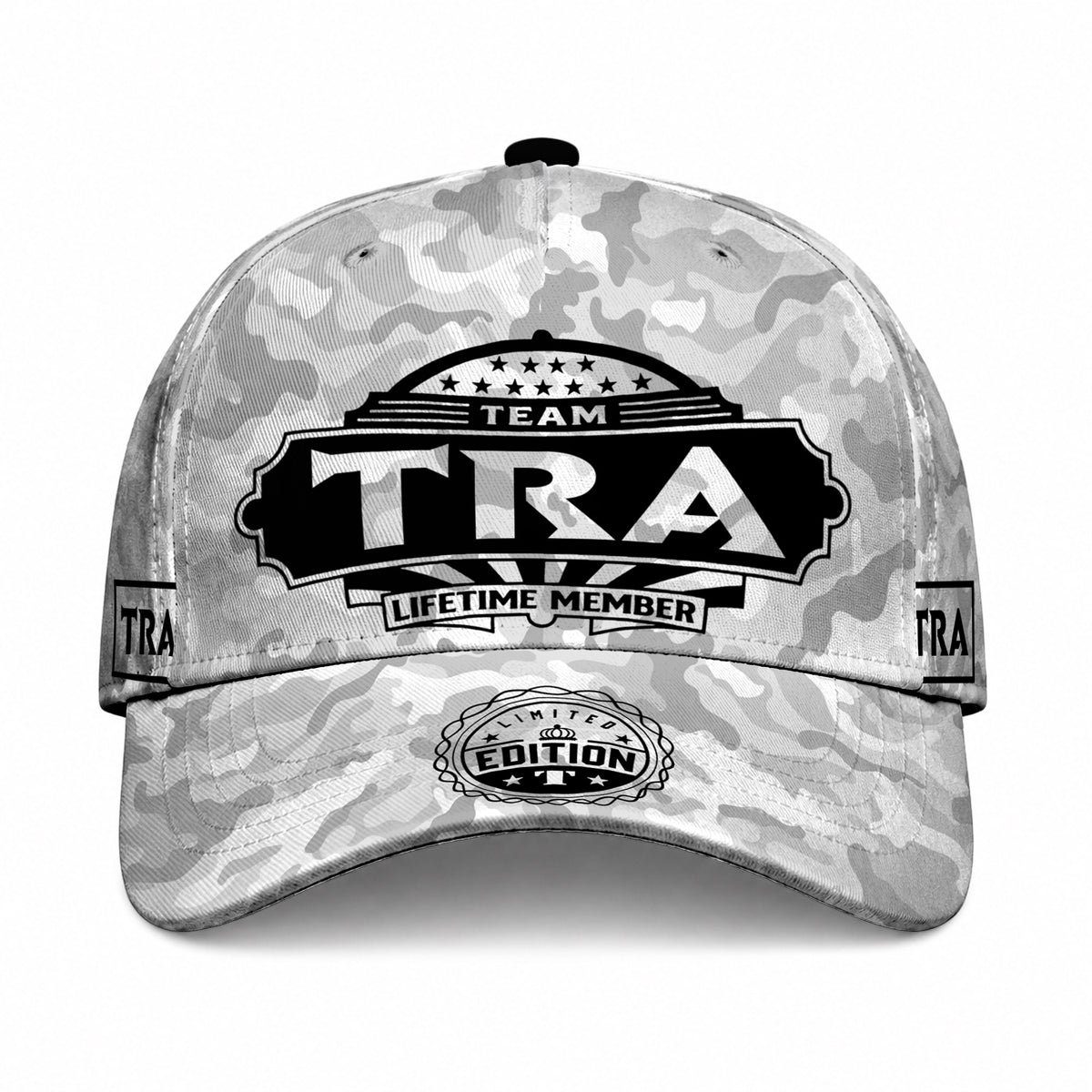 TRA TC01 HH79 Team Your Name Hat, Personalized Camo Baseball Cap, Custom Family Gift, Gift for Him Her