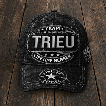 TRIEU TC03 HH79  Personalized Black Camo Baseball Cap, Custom Name Family Hat