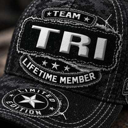TRI TC03 HH79  Personalized Black Camo Baseball Cap, Custom Name Family Hat