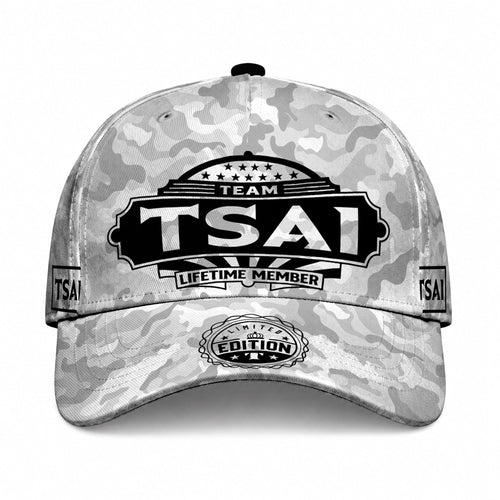 TSAI TC01 HH79 Team Your Name Hat, Personalized Camo Baseball Cap, Custom Family Gift, Gift for Him Her