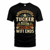 TUCKER TT898-K6-229 – Personalized Funny Camping Quote Apparel “The Adventure Begins When The WiFi Ends”