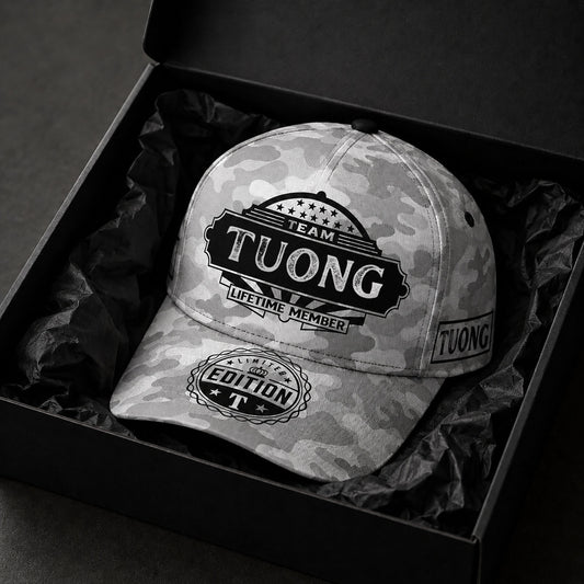TUONG TC01 HH79 Team Your Name Hat, Personalized Camo Baseball Cap, Custom Family Gift, Gift for Him Her