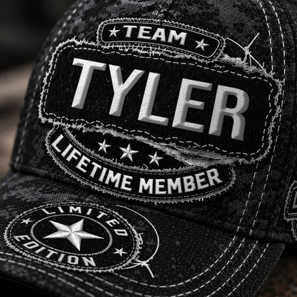 TYLER TC03 HH79  Personalized Black Camo Baseball Cap, Custom Name Family Hat