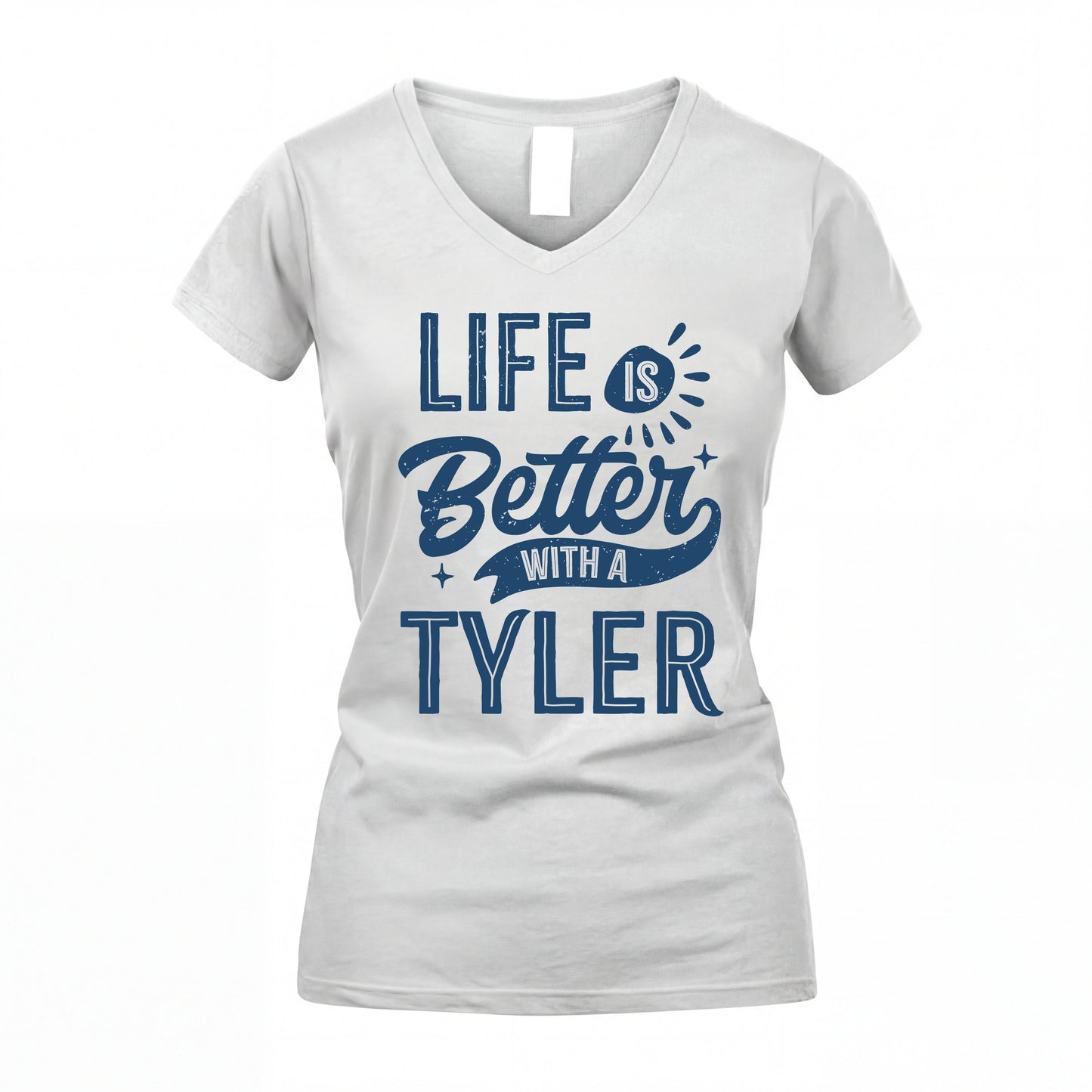 TYLER HH88-K2–Personalized Name Quote T-Shirt Life Is Better With Unisex Gift