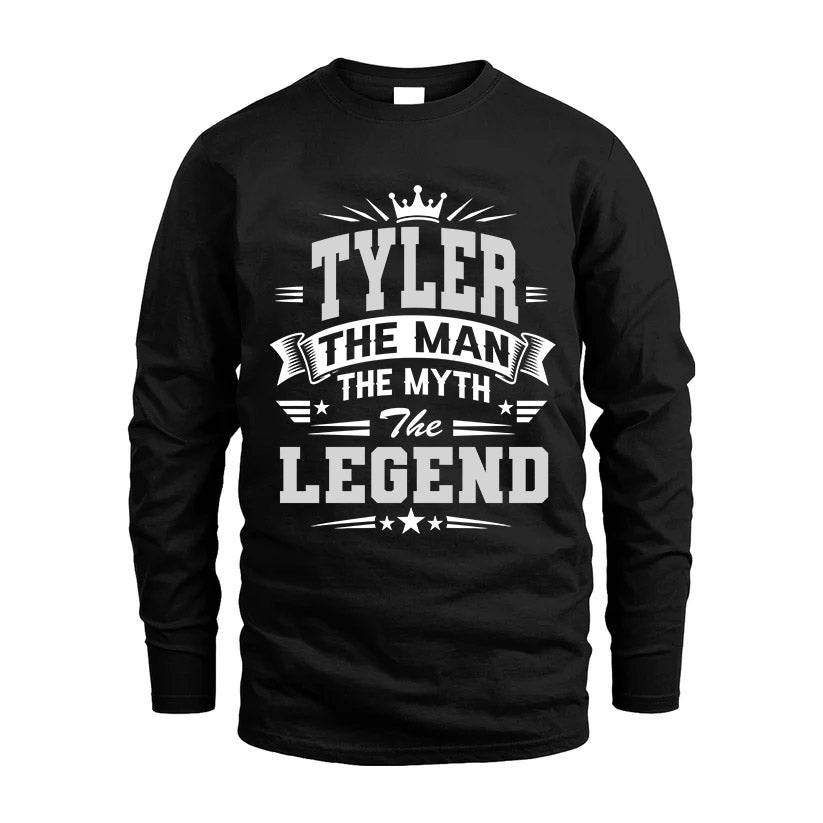 TYLER HH F004 The Man The Myth The Legend Personalized Shirt – Gift for Men